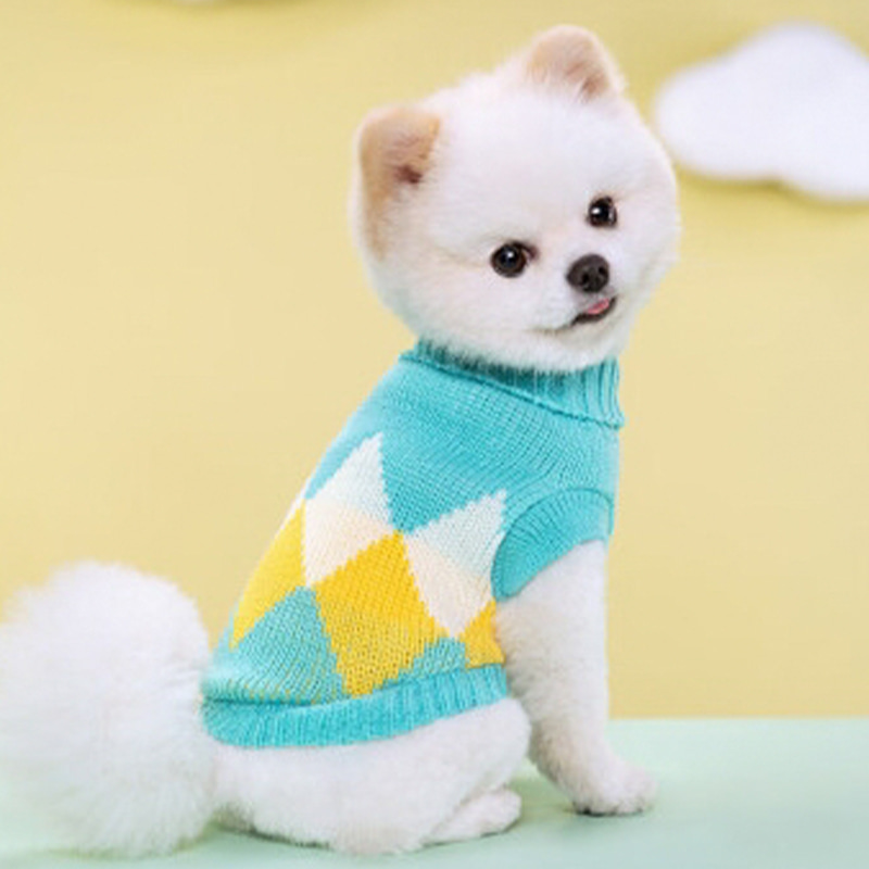 Blue Plaid Rowan Sweater Knit Hangat